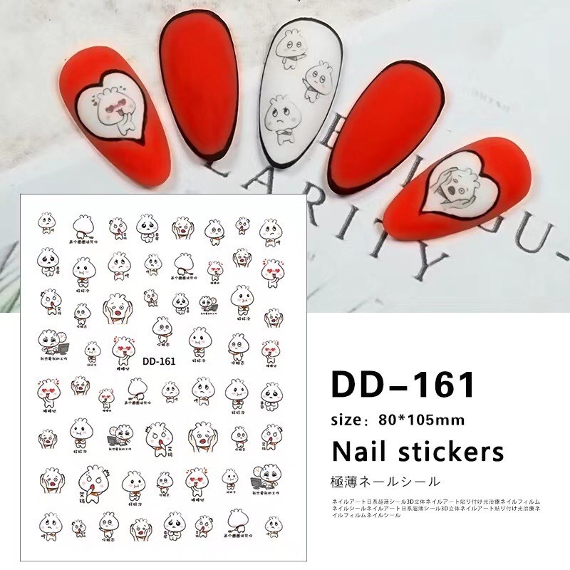 sticker dán móng nghệ thuật cute