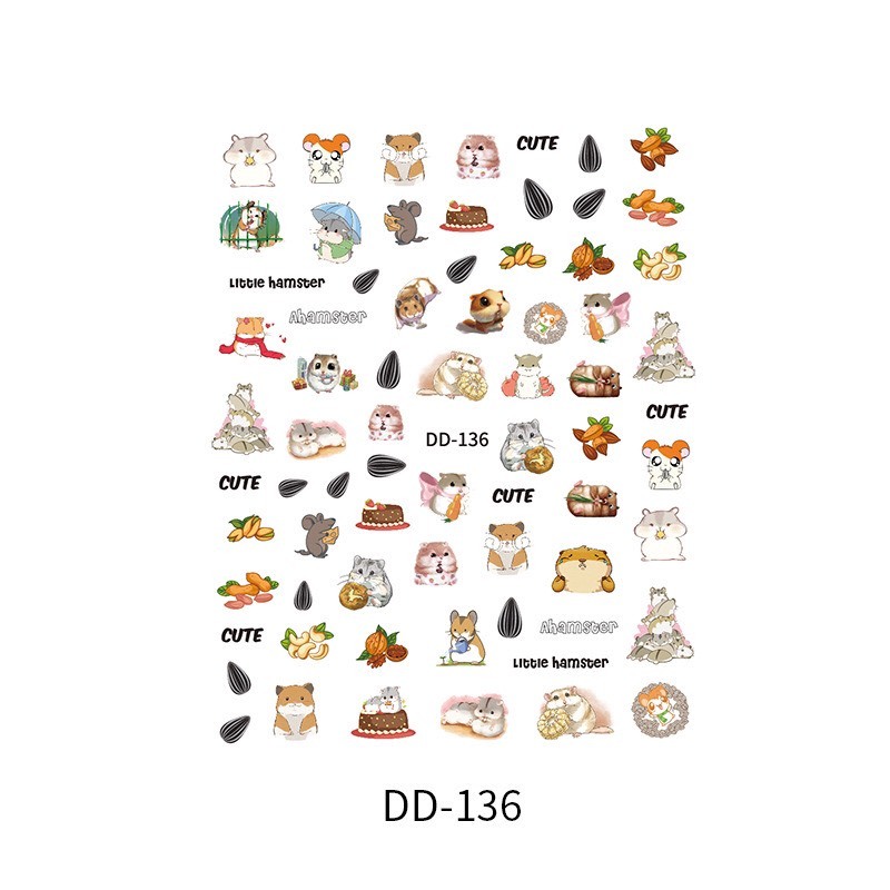 STICKER DÁN MÓNG HÌNH CHUỘT HUNTER