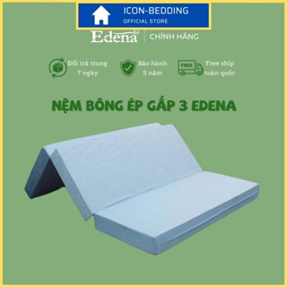 Nệm Bông Ép Edena Gấp 3, Vỏ Gấm Cao Cấp, Hỗ Trợ Cột Sống, Không Bị Xẹp Lún
