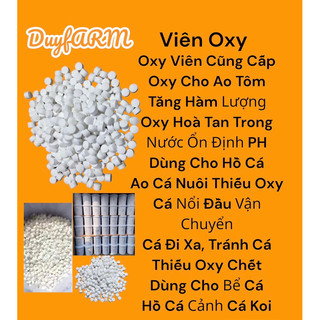 1kg oxy viên nén, dùng cho hồ cá koi, cá kiểng, tôm cá nỗi đầu do thiếu oxy tôm công nghiệp cung cấp oxy đầy đủ cho tôm