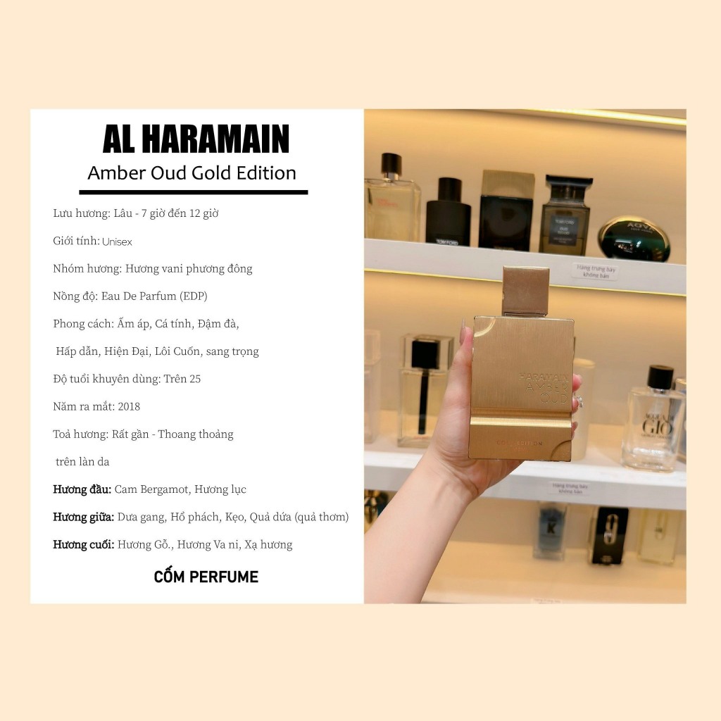 [Cốm Perfume] Nước hoa chiết nam Al Haramain Amber Oud Gold Edition