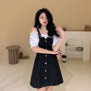 Đầm jean nữ 2 dây basic dáng chữ A trẻ trung, váy bò denim liền thân thiết kế sang trọng lịch sự