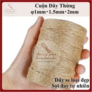 [Dây đẹp] Cuộn dây thừng, size 1mm, 1.5mm, 2mm, 2.5mm, cuộn dài 100m~250m, làm handmade, decor, dây thừng trang trí
