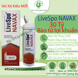 Nước muối sinh lý bào tử lợi khuẩn Livespo Navax - vệ sinh, phòng ngừa viêm nhiễm (Bình Xịt Bằng Nhôm) 30ml