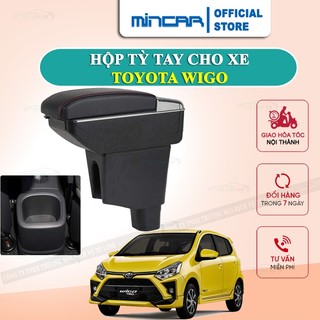 Hộp tỳ tay xe TOYOTA WIGO cao cấp tích hợp cổng sạc USB - Bảo hành 12 tháng