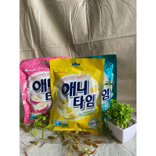 Kẹo Lotte Anytime không đường vị bạc hà vị chanh, vị đào, 60g