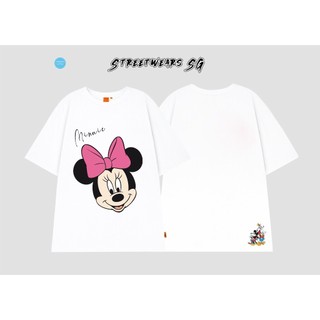 Áo thun CHUỘT NK NƠ HỒNG unisex nam nữ form rộng,thun cotton su 4 chiều co giãn tốt, thấm hút mồ hôi hiệu quả, áo đôi