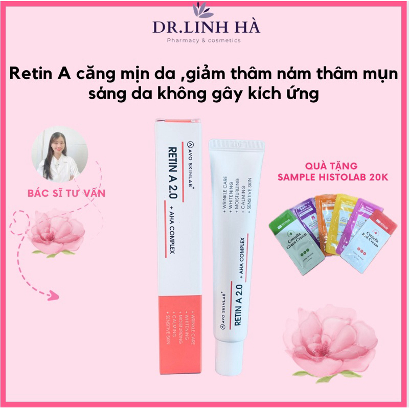 Retinal A cream Avo skinlab sáng da , giảm mụn giảm nám tàn nhang , chống lão hoá giúp da căng mịn Dr Linh Hà