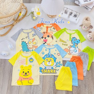    RiO Kids   Bộ cộc tay thun lạnh raplan cúc trụ cho bé trai bé gái- Bộ thun lạnh Minky Mom 