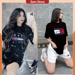 Áo Phông Mùa Hè Phối Họa Tiết TOMMY Cực Đẹp