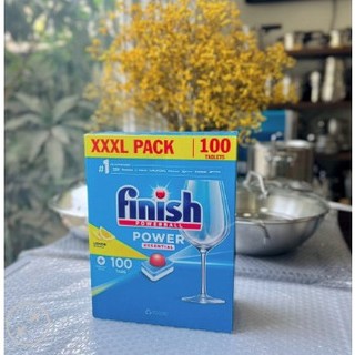 Combo Viên rửa bát Finish  hộp 100 viên mới nhất dùng cho Máy rửa bát chén + Tặng viên RB