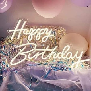  Đèn led Happy Birthday treo trang trí sảnh tiệc phông chụp hình 