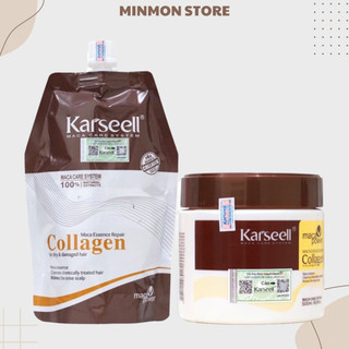 [Chính hãng] Kem ủ tóc KARSEELL MACCA COLLAGEN 500ML Phục hồi nuôi dưỡng trẻ hóa mái tóc chuẩn salon