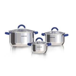 Bộ nồi inox 3 đáy sunhouse shg361
