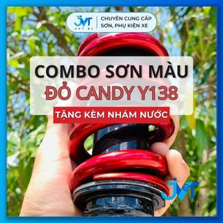 Combo đỏ Candy Samurai Y138 (Lót UCH210 - Nền bạc 124 - Màu đỏ Y138 - Bóng K1K)