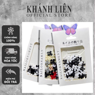 Nơ mix đen trắng - mix màu - charm nơ basic - phụ kiện đính trang trí móng nail - nhẹ nhàng mà cuốn hút