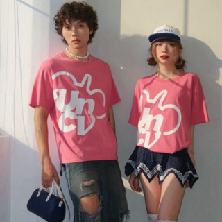 Áo Thun Unisex Uncover - Big Logo Màu Hồng