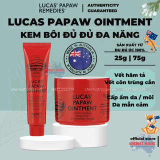 [Hàng chuẩn Úc] Lucas Papaw - Kem đu đủ đa năng - Chống khô nẻ môi, bỏng da, mẩn ngứa bôi ngoài da cho mọi lứa tuổi