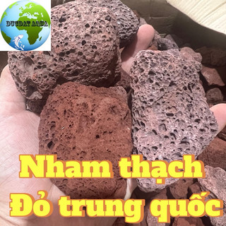 Bao 1kg đá nham thạch đỏ Trung Quốc cỡ to lọc nước cho bể cá cảnh