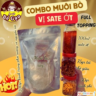 (MỚI) SÉT BÁNH TRÁNG MUỐI BÒ SATE ỚT, SATE SẢ FULL-TOPPING BEGAO