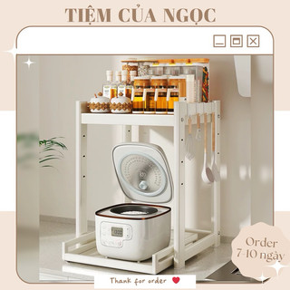 [ORDER TRUNG] Kệ bếp đa năng 2 tầng để lò vi sóng, di chuyển tiện lợi