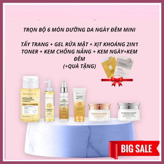 Combo 6 món dưỡng trắng ,sạch da ngày và đêm