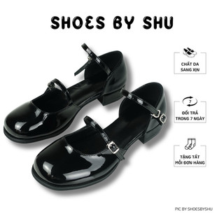 |SẴN HOẢ TỐC + TẶNG TẤT| Giày lolita Shosebyshu mũi tròn quai mảnh đê trụ thấp dễ mang đơn giản phong cách retro vintage