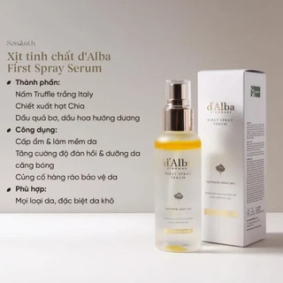  Xịt khoáng serum dưỡng ẩm căng bóng da D’Alba White Truffle Supreme Intensive Serum 