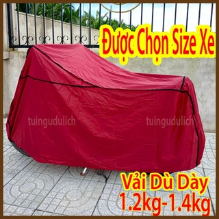 Trùm xe máy chống mưa nắng nóng vải dù dày dùng cho tất cả các loại xe