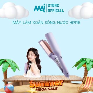 Máy uốn tóc xoăn sóng nước hippie 32mm chất liệu gốm sứ ceramic cao cấp - máy tạo xoăn sóng nước chỉnh nhiệt đa năng