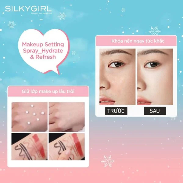 Xịt Giữ Lớp Trang Điểm Lâu Trôi Silkygirl MakeUp Setting Spray 70ml