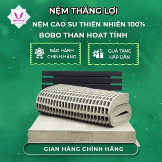 Nệm cao su thiên nhiên 100% than hoạt tính bo bo Thắng Lợi - 10cm