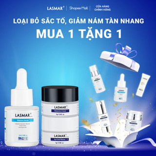 Combo Serum +  Kem Nám Đêm + Ngày Minisize Lasmar Mờ Nám Da, Tàn Nhang, Đồi Mồi Lâu Năm Từ Bên Trong
