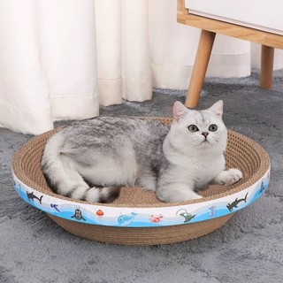 [HÀNG SẴN - GIAO NHANH 24H] Bàn cào móng tròn cao cấp dành cho mèo tặng kèm cỏ mèo Catnip