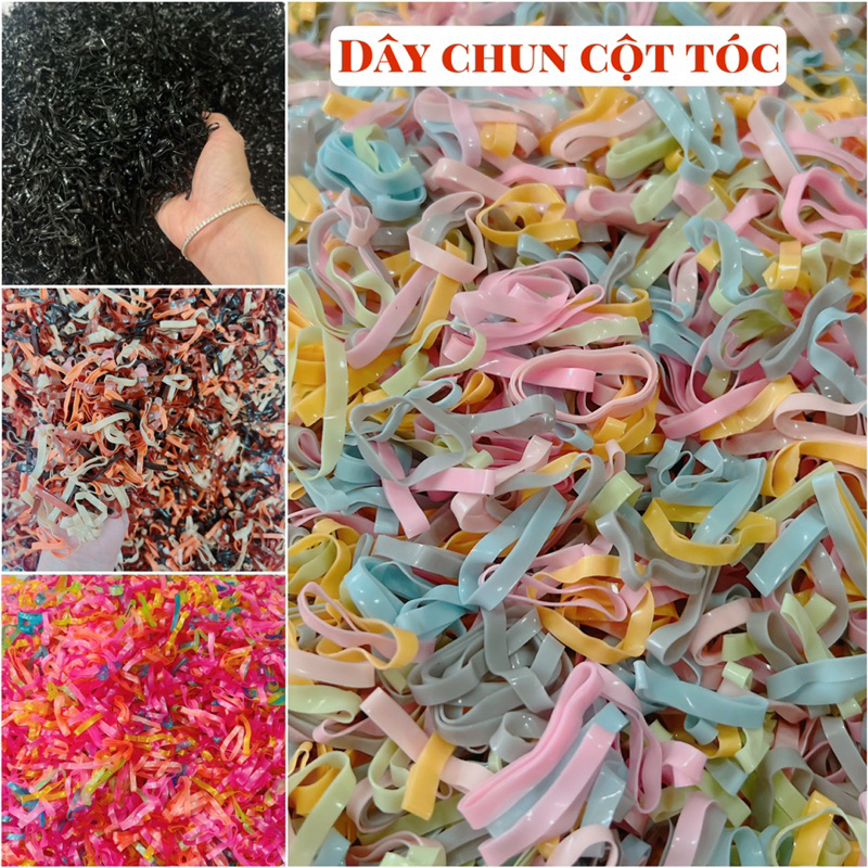 Thun Cột Tóc Đen Và Nhiều Màu Chun Dai Co Dãn Tốt (50GR - 100GR)