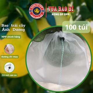 100 Túi Bọc Trái Cây Bưởi, Ổi, Xoài, Na thương hiệu Ánh Dương, dùng 3-4 mùa, có nút cài - VUA BAO BÌ