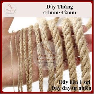 Dây thừng trang trí, 1mm,1.5mm, 2mm, 2.5mm, 3mm, 4mm, 5mm, 6mm, 8mm, 10mm