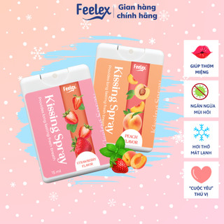 Xịt thơm miệng Feelex Kissing Spray nam nữ 15ml hương vị tự nhiên, the mát