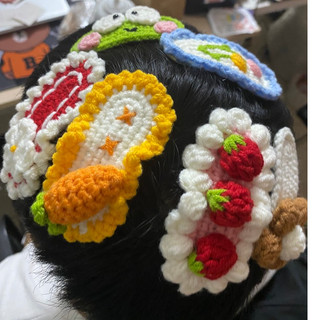 Kẹp tóc len , kẹp tóc handmade, đồ len nhiều kiểu dễ thương