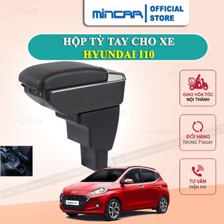 Hộp tỳ tay xe Hyundai I10 cao cấp tích hợp cổng sạc USB - Bảo hành 12 tháng