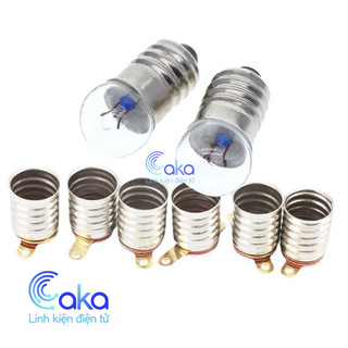 Bóng đèn sợi đốt 1.5v 2.5v 3.8v 6v 12v đuôi xoáy e10 tùy chọn