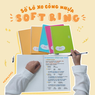 Sổ Gáy Xoắn Mềm Kẻ Ngang Có Chấm Campus 80-100 Trang Khổ A5/B5 Cây Đầu To