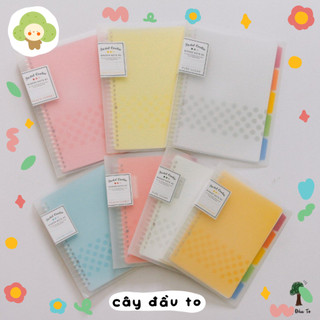 Sổ Bìa Còng Nhựa Pastel Cookie Campus Binder A5/B5 Nhật Bản Cây Đầu To
