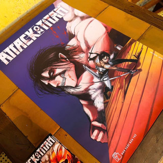 poster light stick card Attack on titan