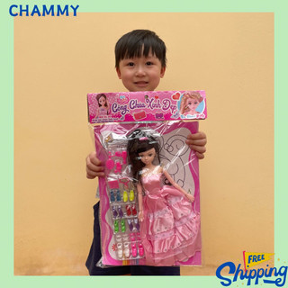 Đồ chơi búp bê đi giày CHAMMY bộ đồ chơi mô hình búp bê babie tô tranh cho bé gái