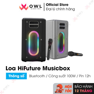 Loa Karaoke di động HiFuture MusicBox 100W - Tặng kèm 2 Micro wireless