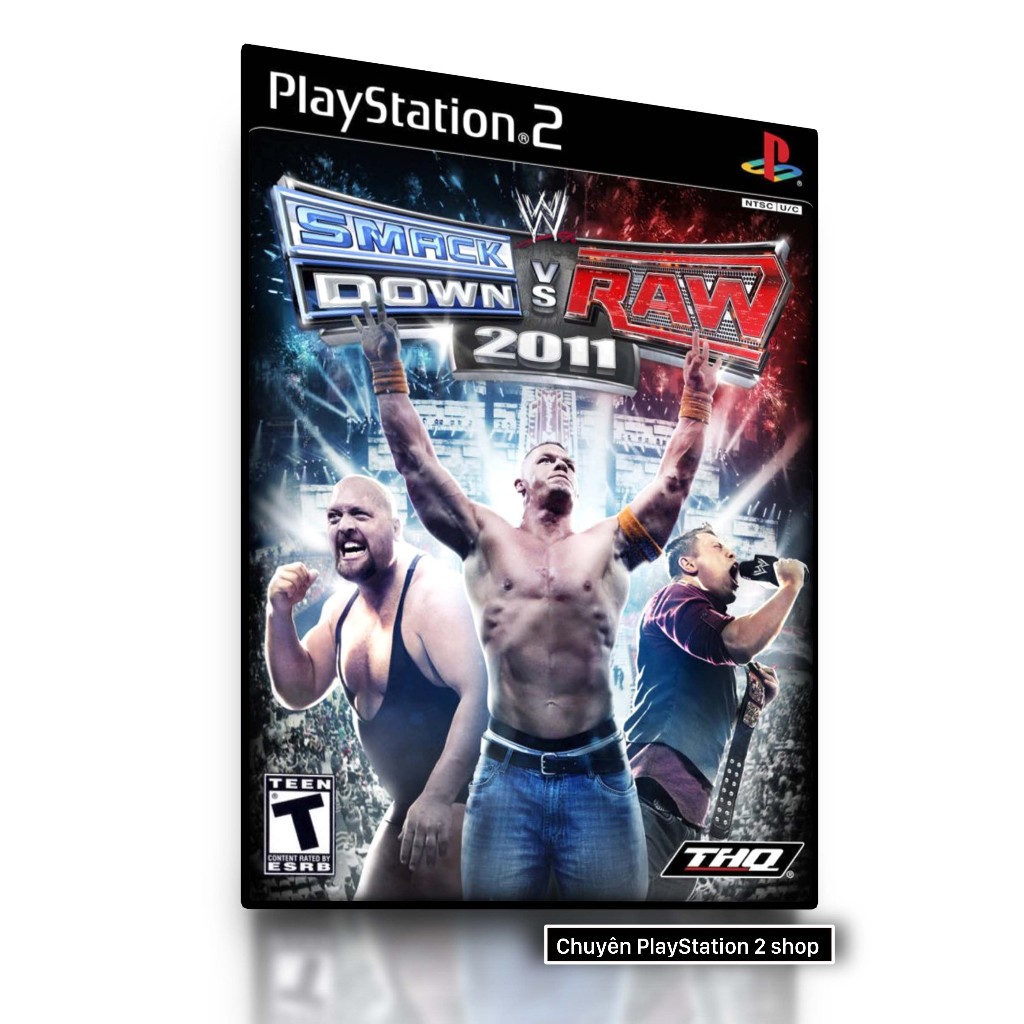 Đĩa game PS2, WWE SmackDown! vs. Raw 2011 (Đô vật) cho máy game PS2