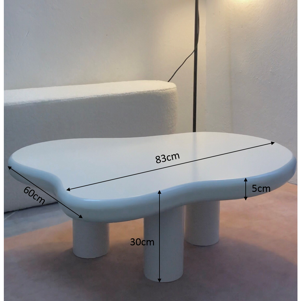 Bàn sofa, bàn decor đám mây gỗ MDF 83x60cm cao 30cm | BigBuy360 - bigbuy360.vn
