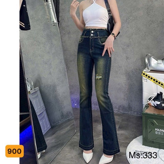 8 MẪU Quần Jean Nữ ống lòe Lưng Cao Hàn Quốc bao đẹp y hình thời trang nhất 2021, chất lượng ( được đổi trả )