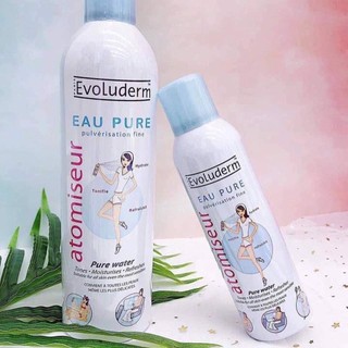 Xịt khoáng evoluderm atomiseur eau pure 150ml - 400ml